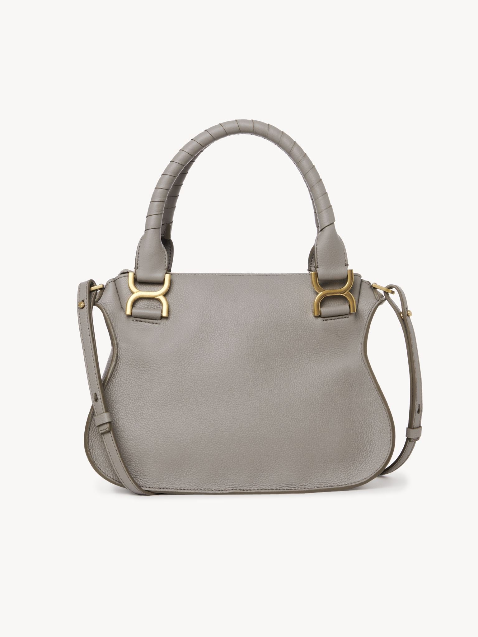Petit sac double porté Marcie en cuir - Cashmere Grey