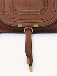Petit sac double porté Marcie en cuir - Tan