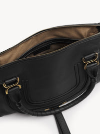 Sac double porté Marcie en cuir - Black