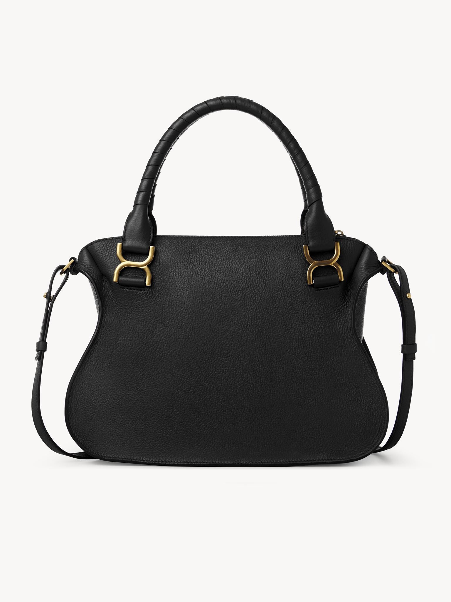 Sac double porté Marcie en cuir - Black