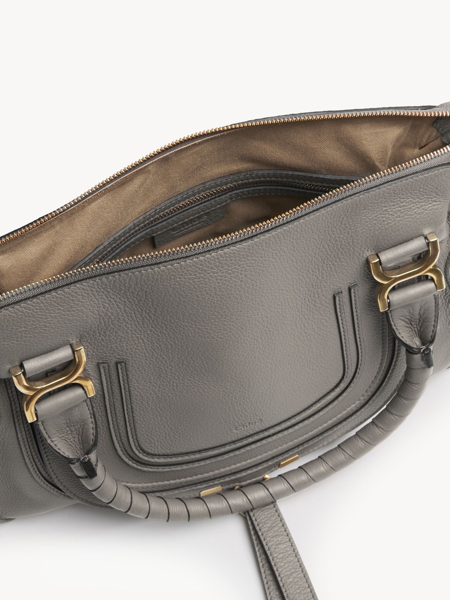 Sac double porté Marcie en cuir - Cashmere Grey