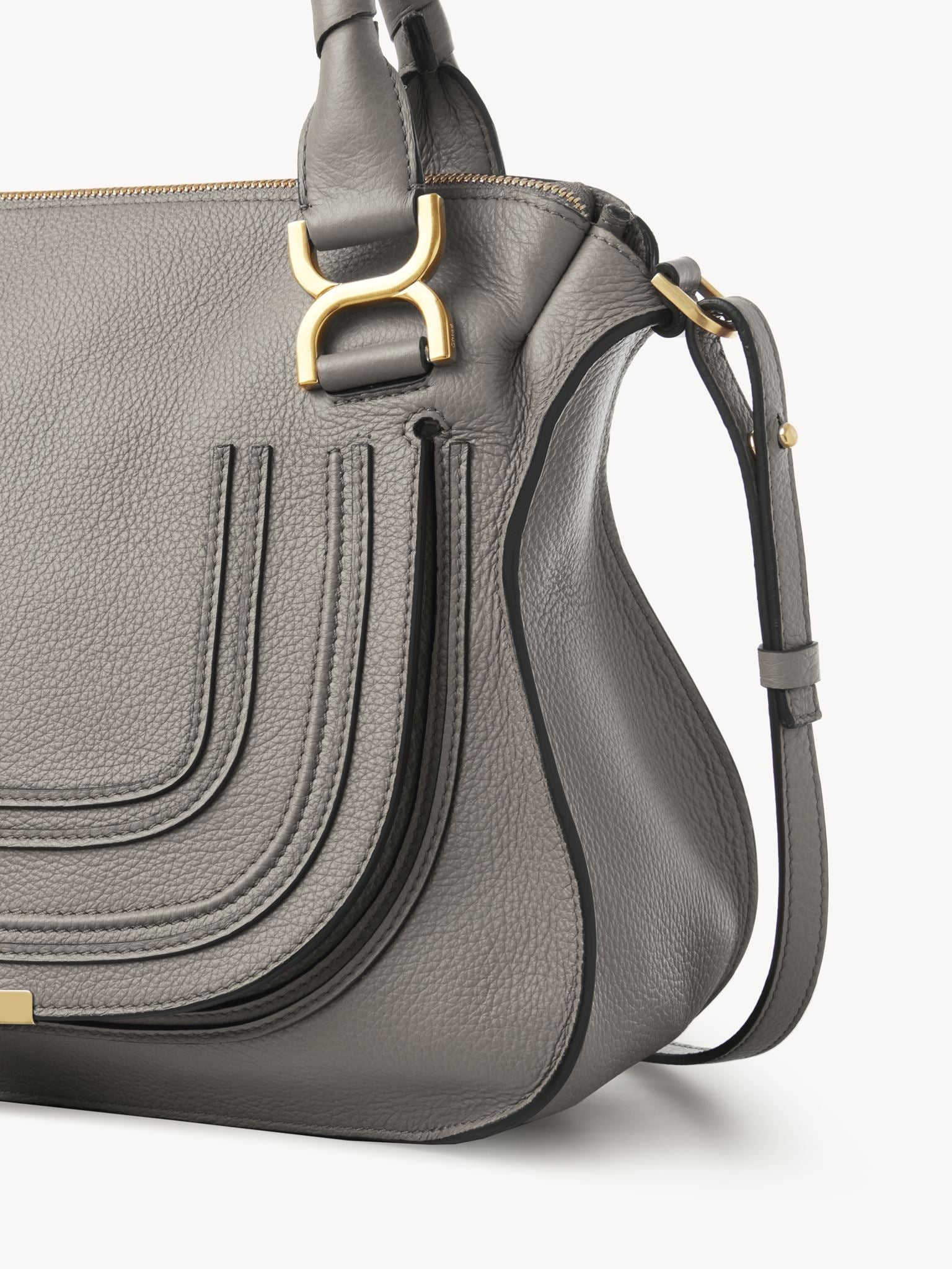 Sac double porté Marcie en cuir - Cashmere Grey
