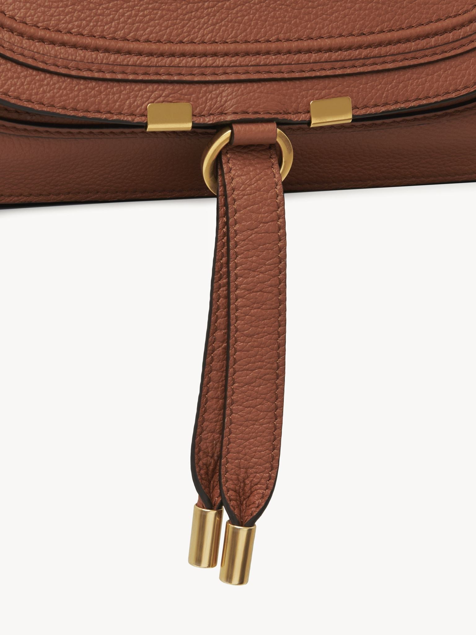 Sac double porté Marcie en cuir - Tan