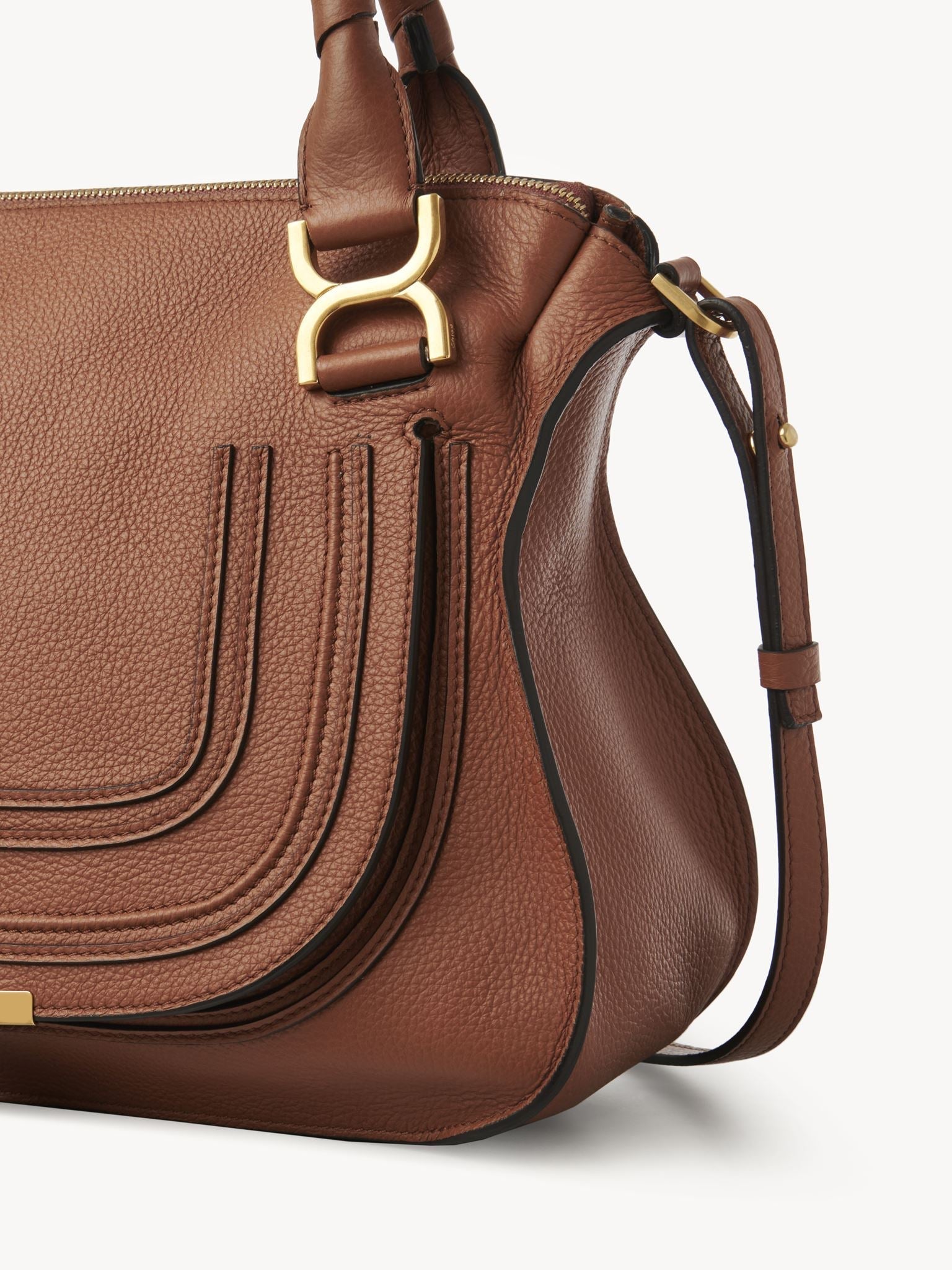 Sac double porté Marcie en cuir - Tan