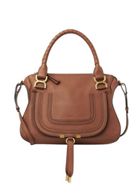 Sac double porté Marcie en cuir - Tan