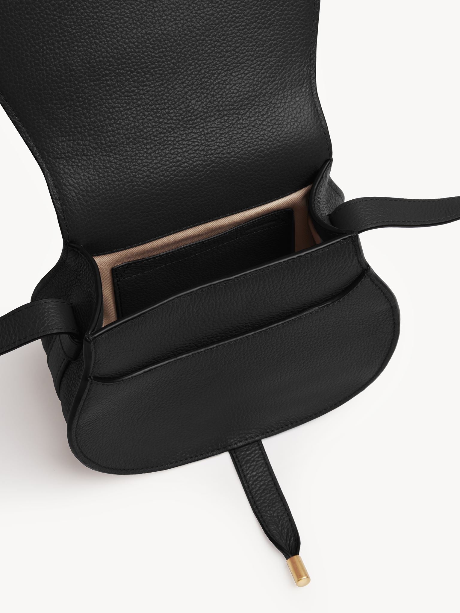 Petit sac porté épaule Marcie en cuir - Black