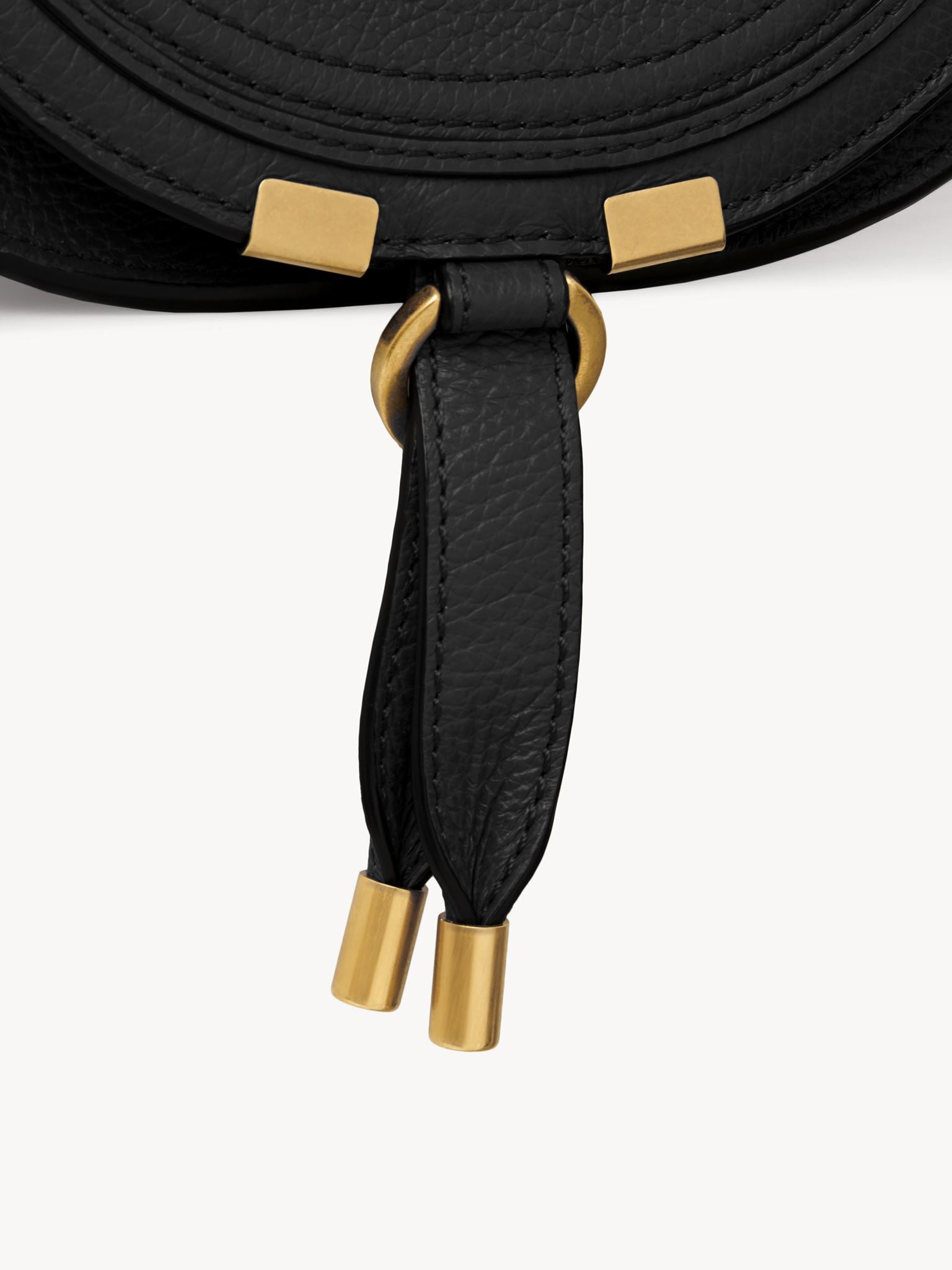 Petit sac porté épaule Marcie en cuir - Black