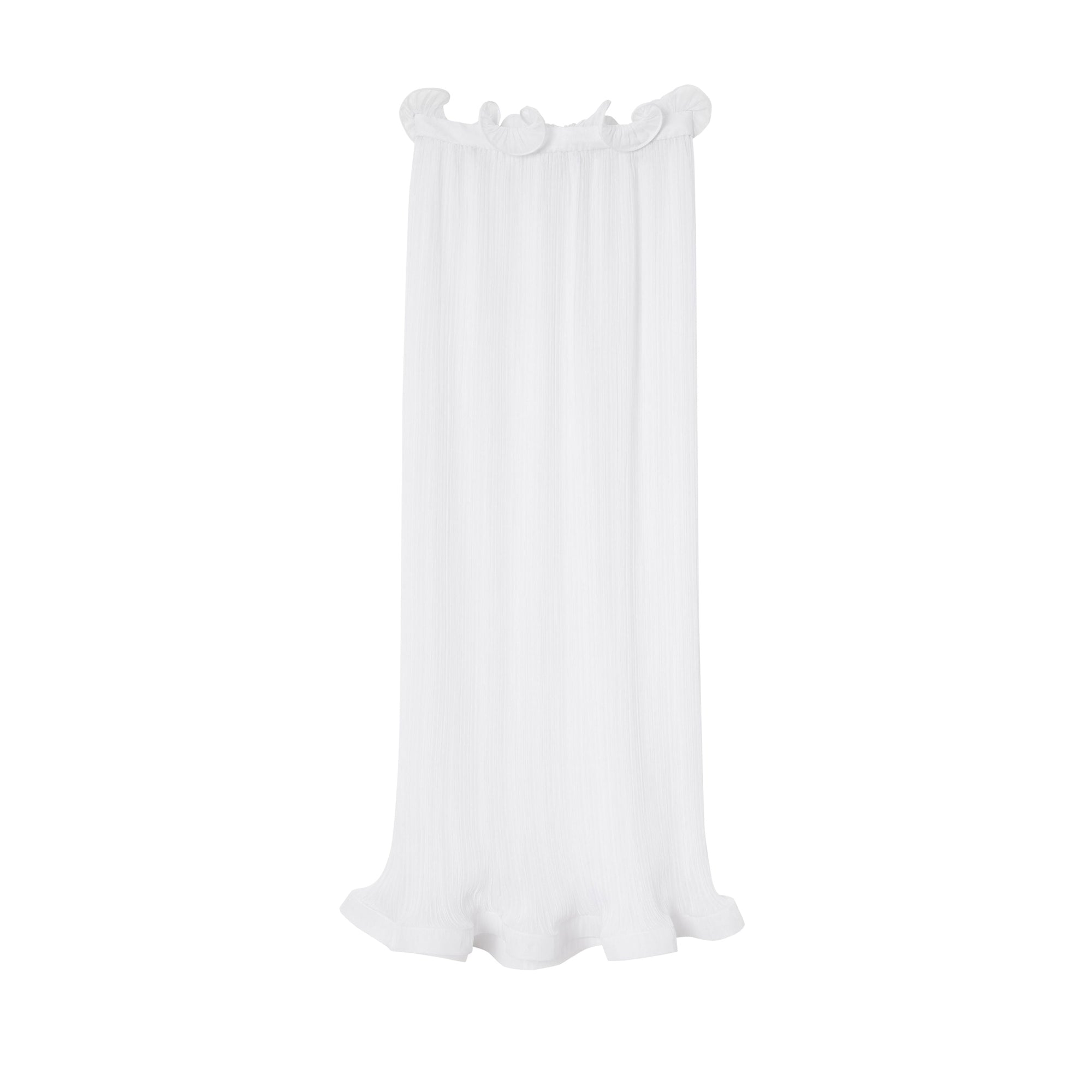 Jupe plissée à volants en mousseline - Optic White