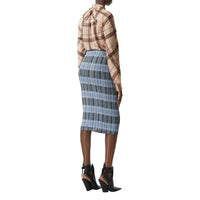 Chemise à col lavallière drapée Check - Blush Pink Check