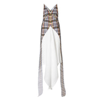 Robe plissée en satin avec Check - Canary Yellow Check