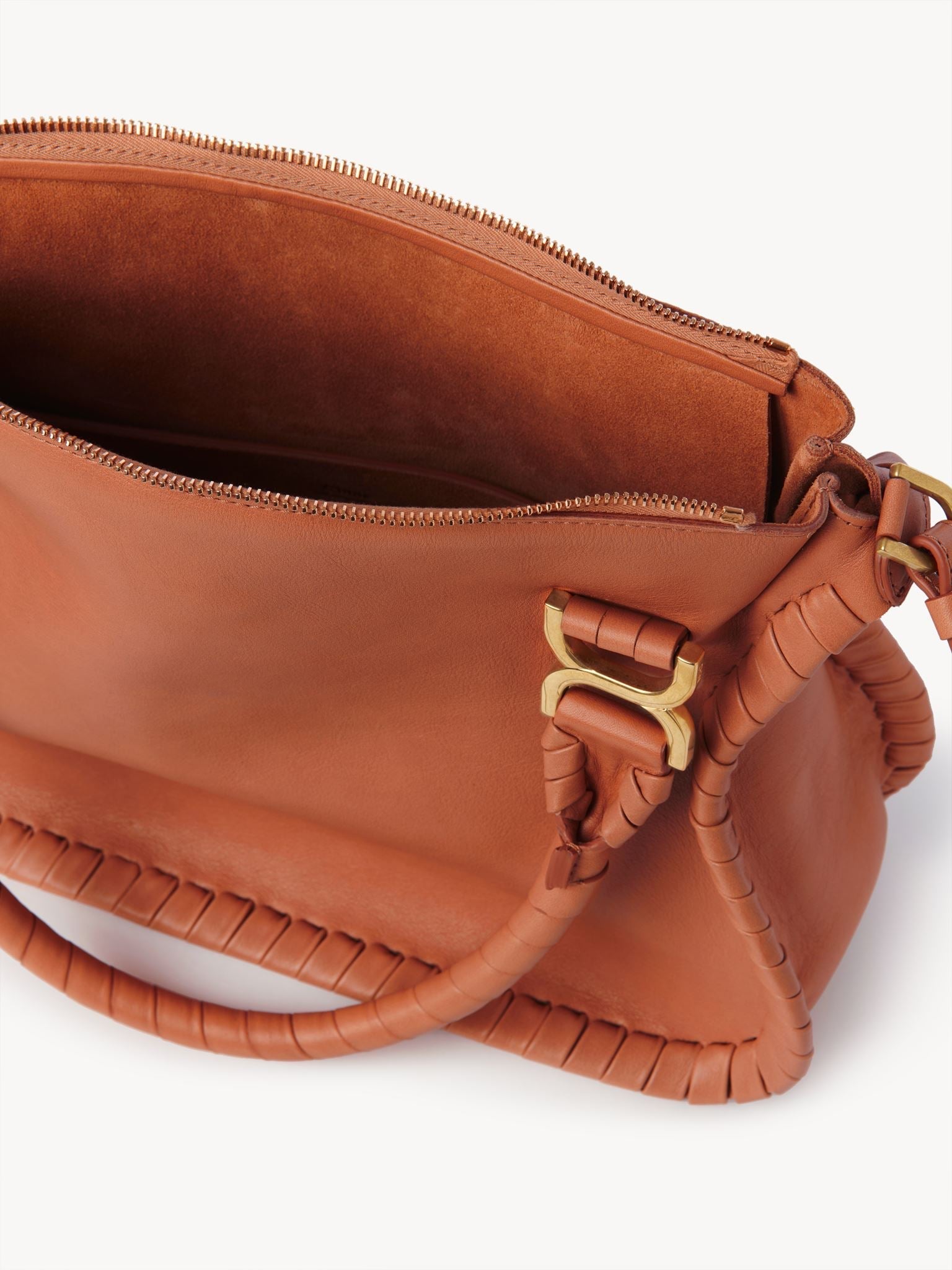 Sac double porté Marcie en cuir - Henna Orange