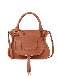 Sac double porté Marcie en cuir - Henna Orange