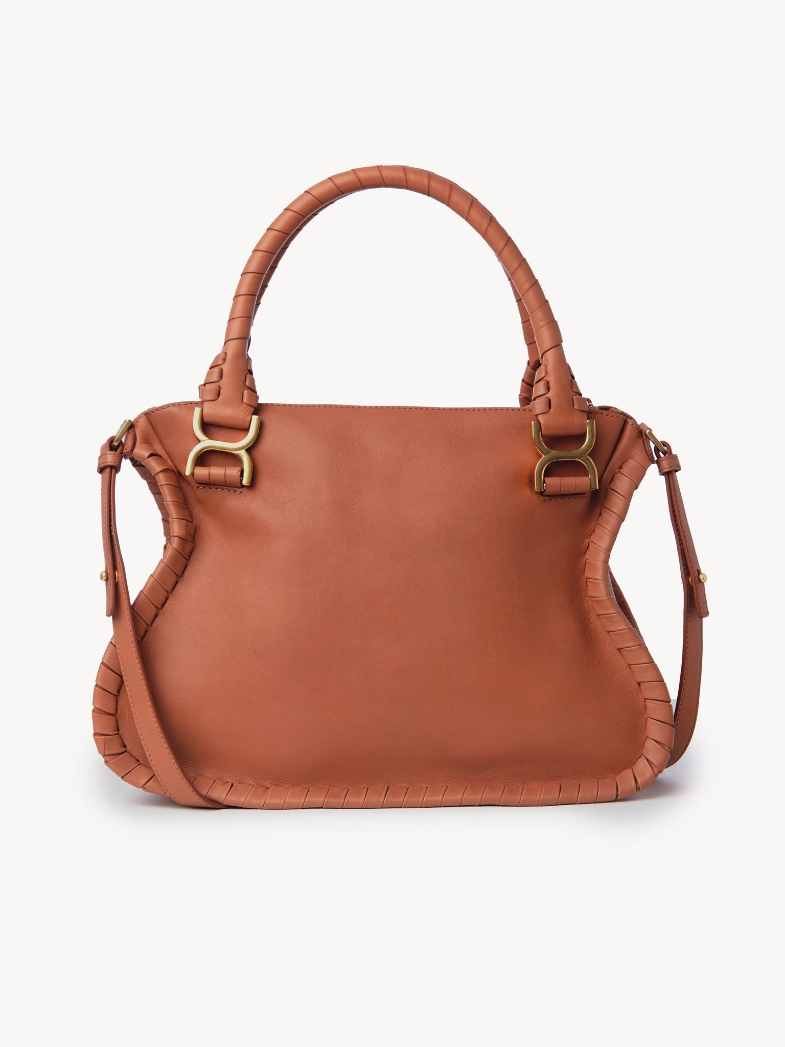 Sac double porté Marcie en cuir - Henna Orange