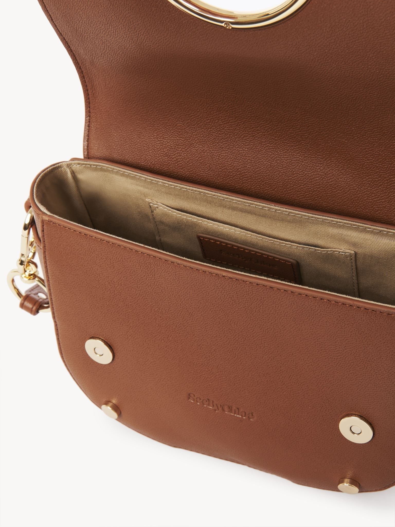 Sac Mara porté épaule en cuir - Caramello