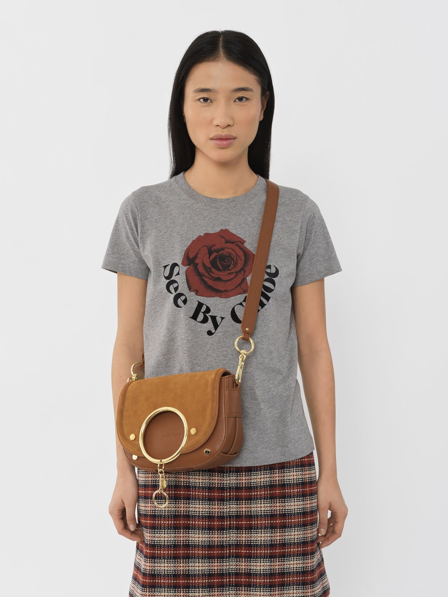 Sac Mara porté épaule en cuir - Caramello
