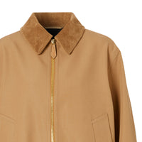 Veste Harrington déstructurée en laine technique - Biscuit