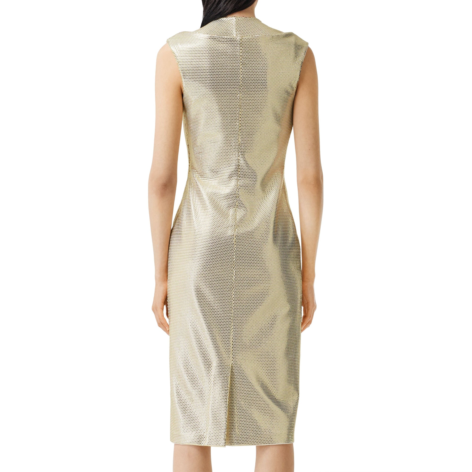 Robe droite déstructurée en jersey effet miroir - Vanilla White