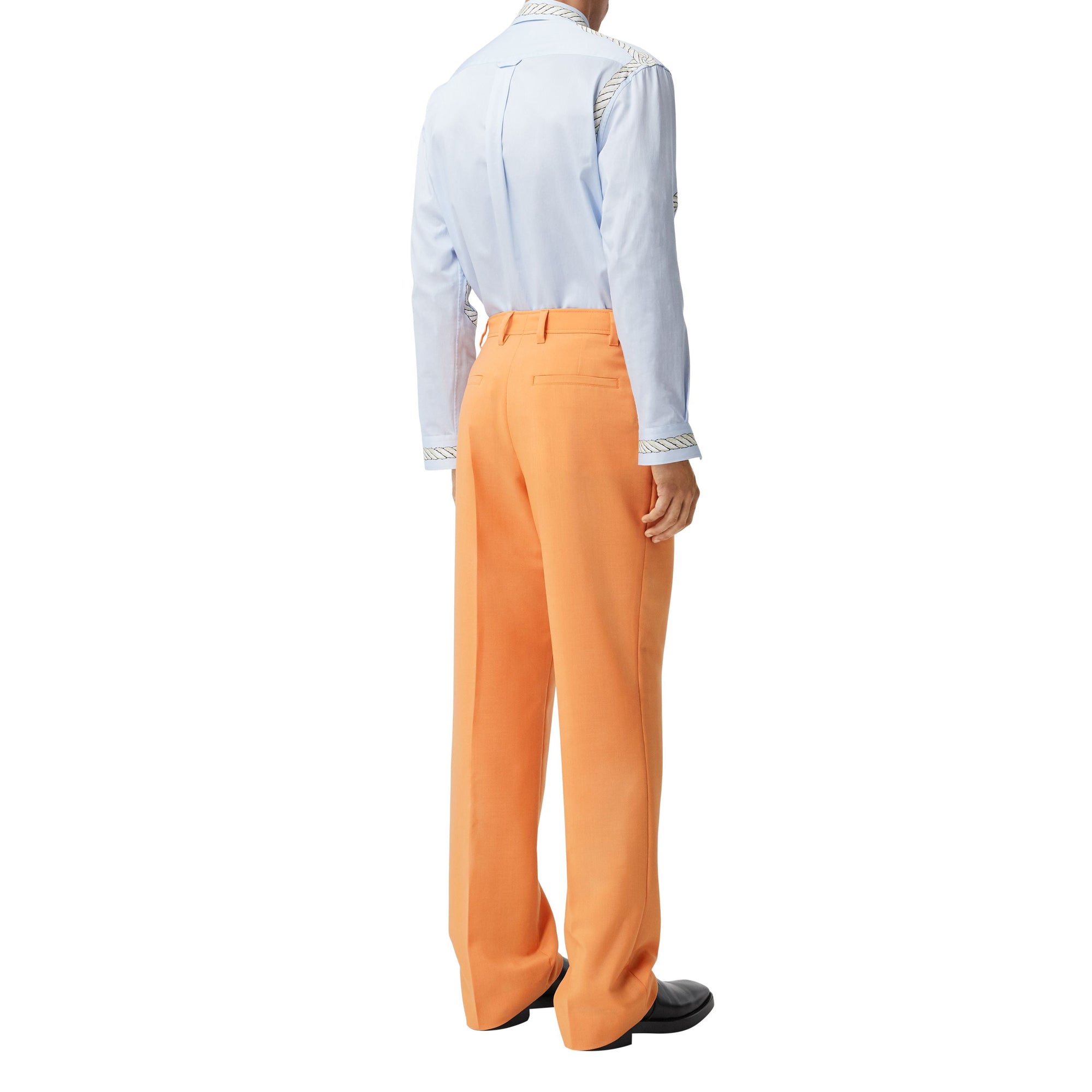 Pantalon ample en mohair et laine - Amber Orange
