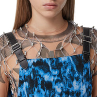 Salopette en jersey à imprimé vaguelette - Ink Blue