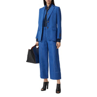 Chemise à col boutonné en jersey stretch diaphane - Dark Carbon Blue