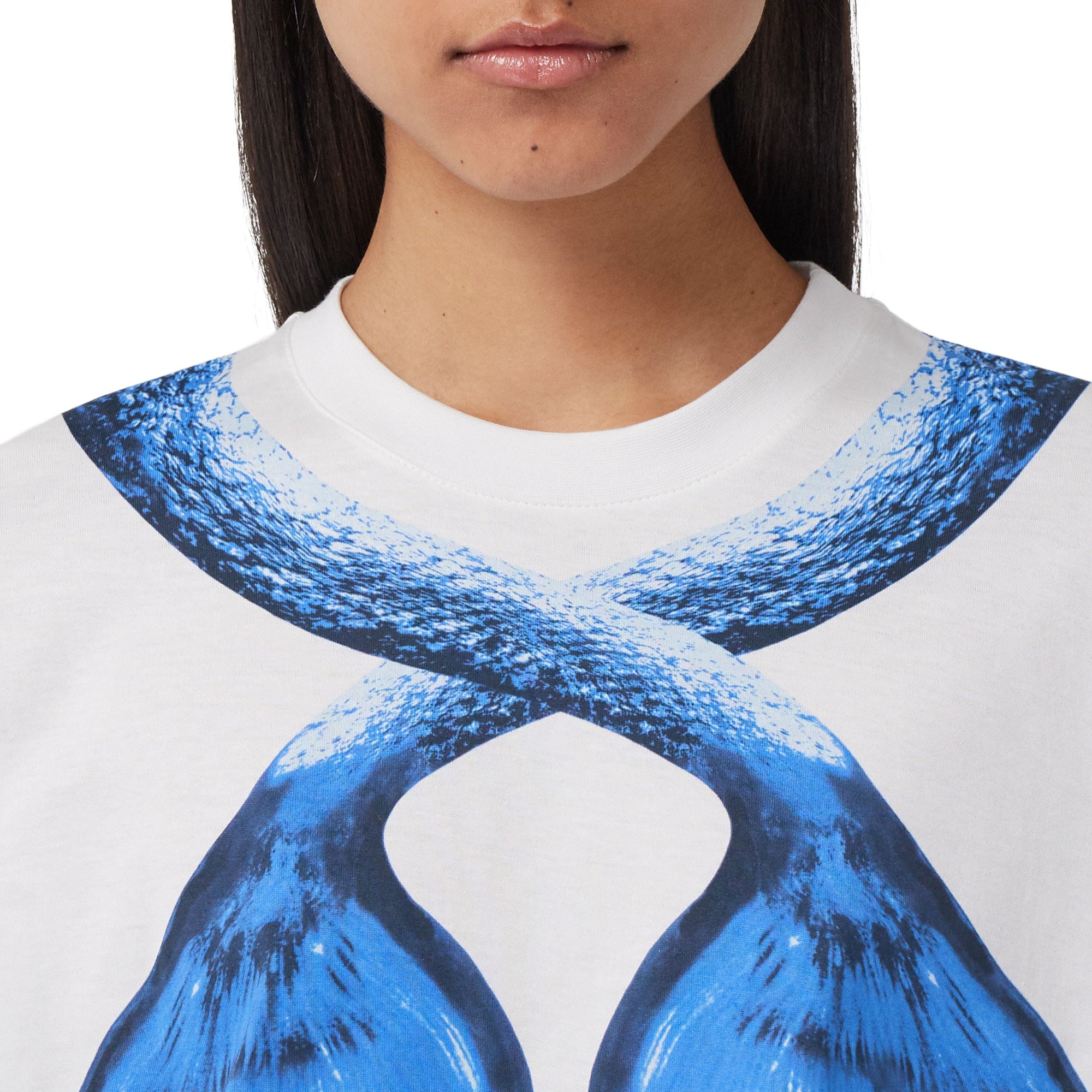 T-shirt oversize en coton à imprimé queue de sirène - Ink Navy