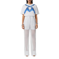 T-shirt oversize en coton à imprimé queue de sirène - Ink Navy