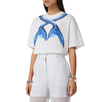 T-shirt oversize en coton à imprimé queue de sirène - Ink Navy