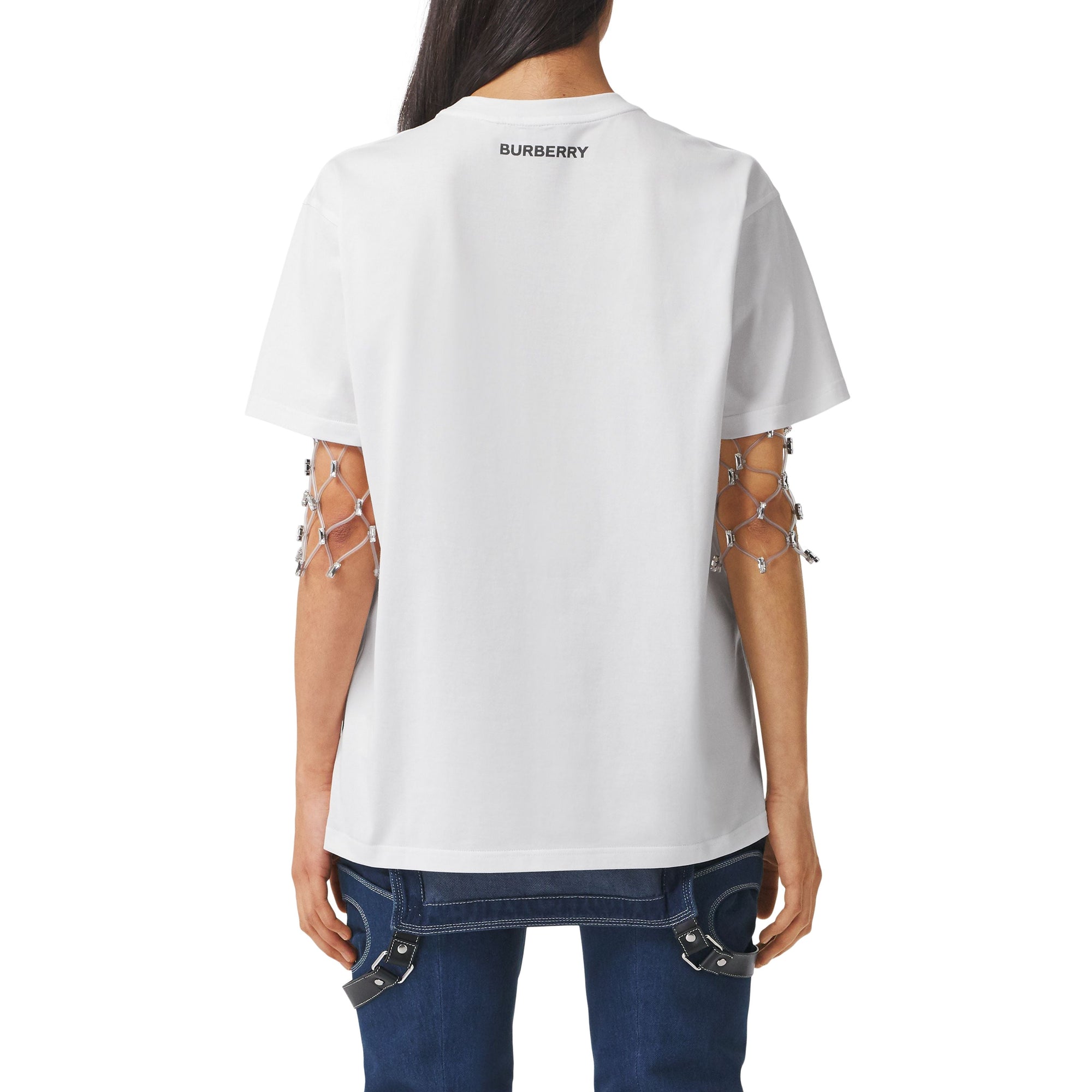 T-shirt oversize en coton avec illustration marine - White