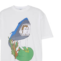 T-shirt oversize en coton avec illustration marine - White