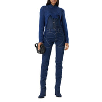 Pull déstructuré en maille technique - Warm Royal Blue