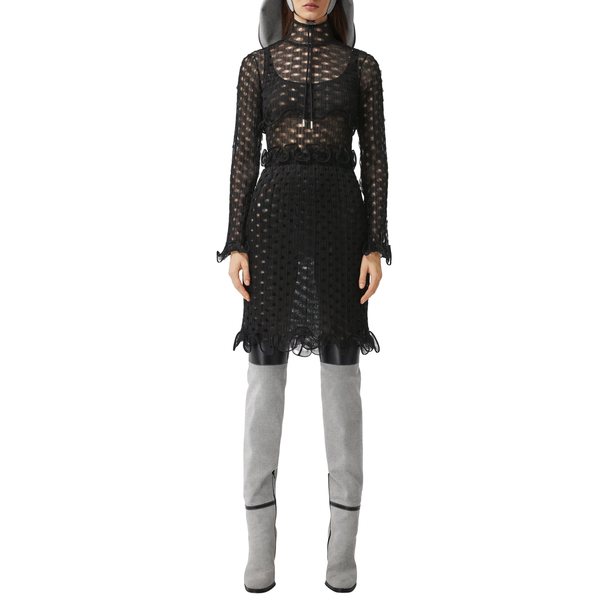 Jupe en tulle à volants - Black