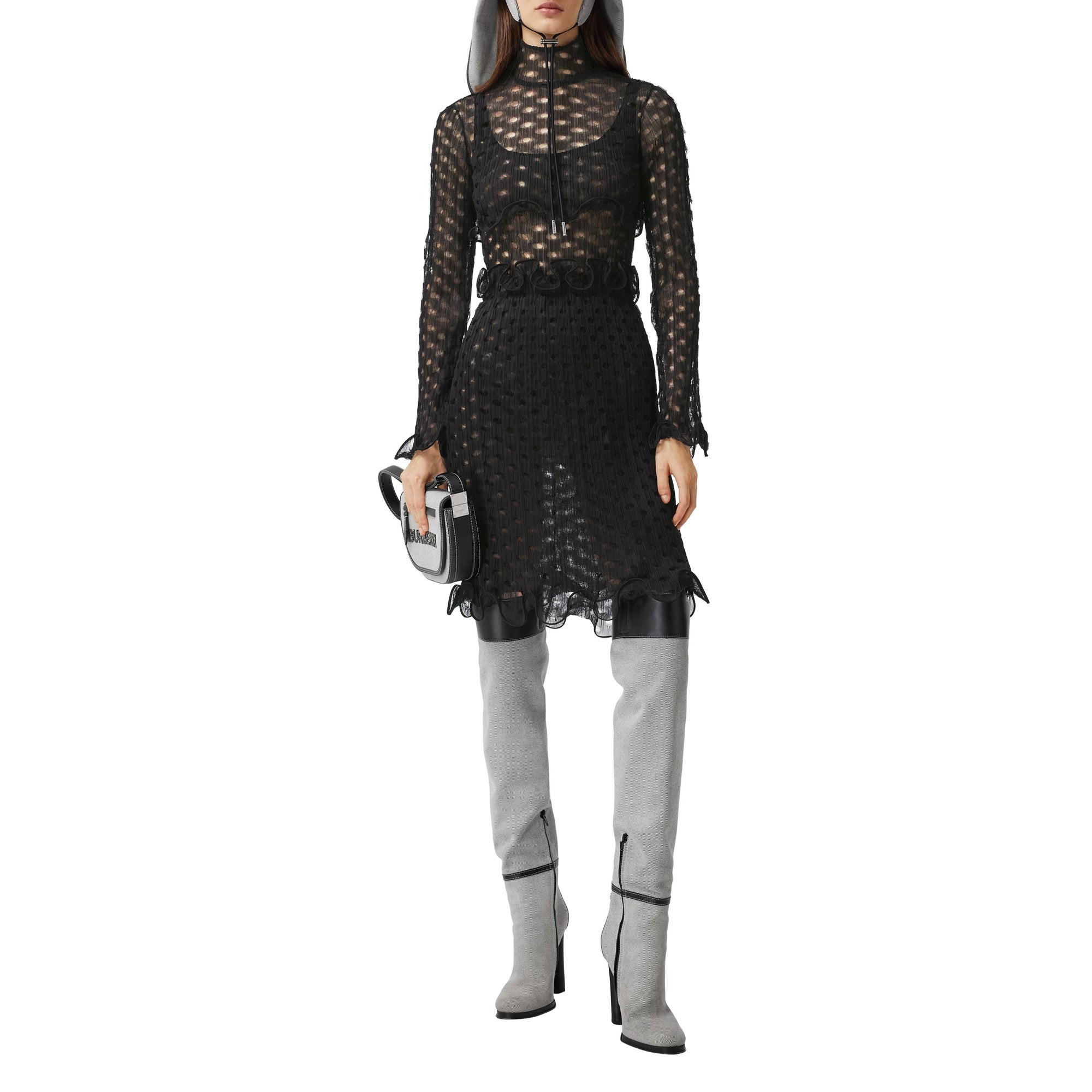 Jupe en tulle à volants - Black