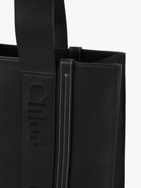 Sac cabas Woody en cuir - Black