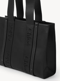 Sac cabas Woody en cuir - Black