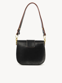 Sac porté épaule Saddie en cuir - Black & Red