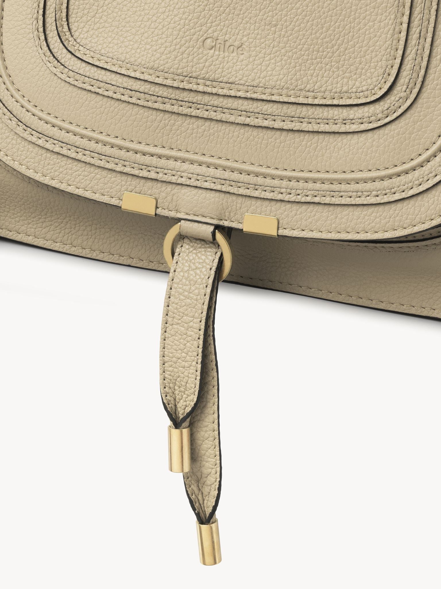 Sac double porté Marcie en cuir - Root Beige