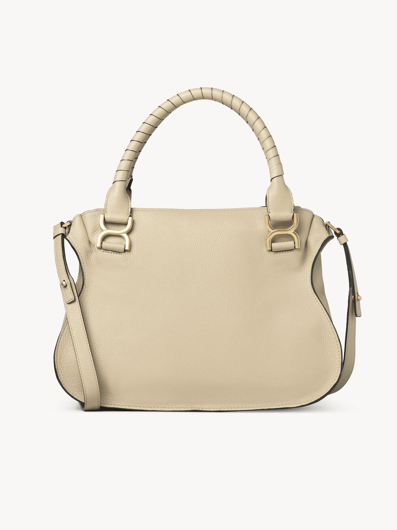 Sac double porté Marcie en cuir - Root Beige
