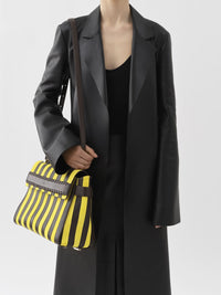 Sac à main Nacha en cuir - Yellow & Brown