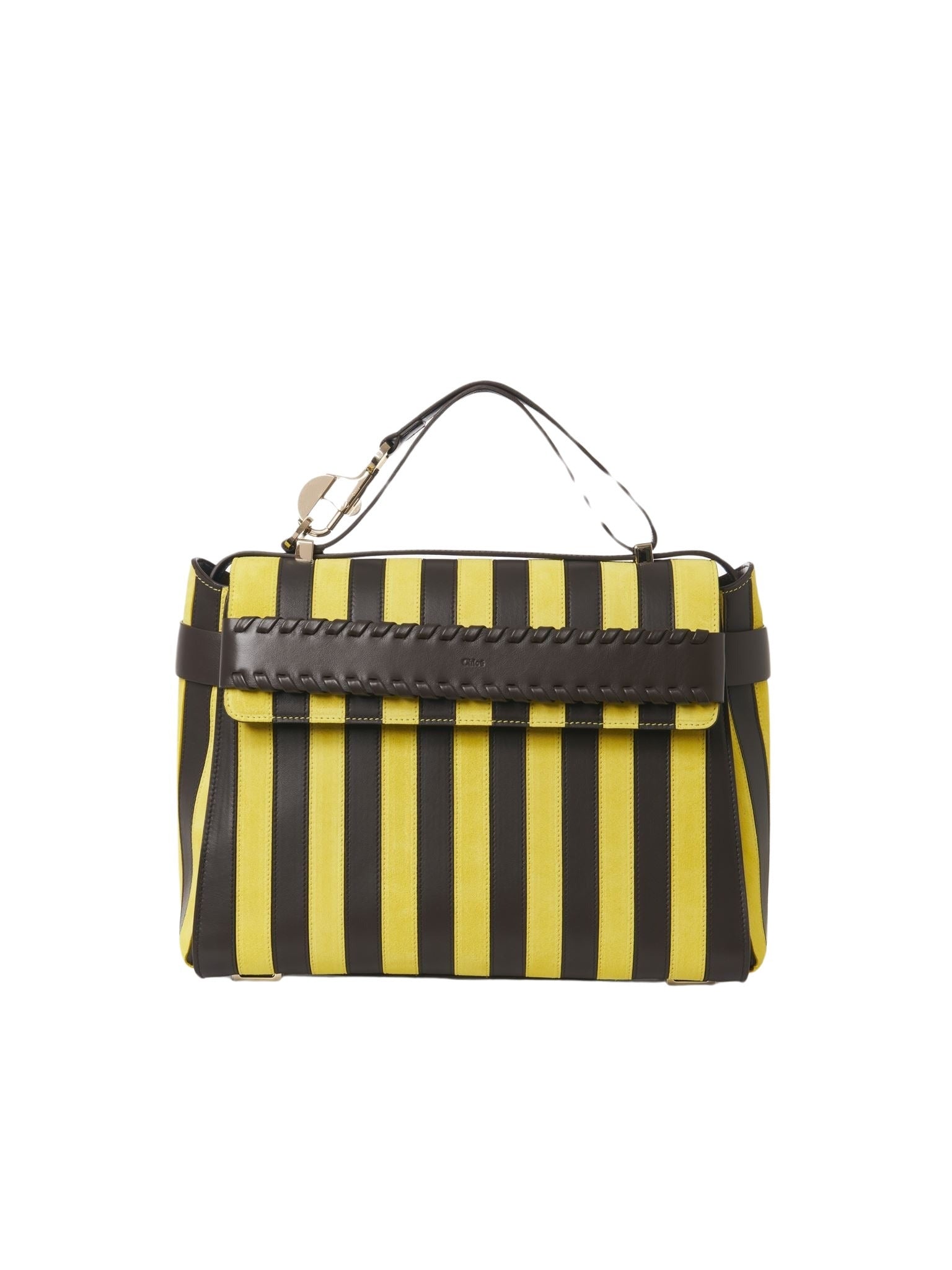Sac à main Nacha en cuir - Yellow & Brown