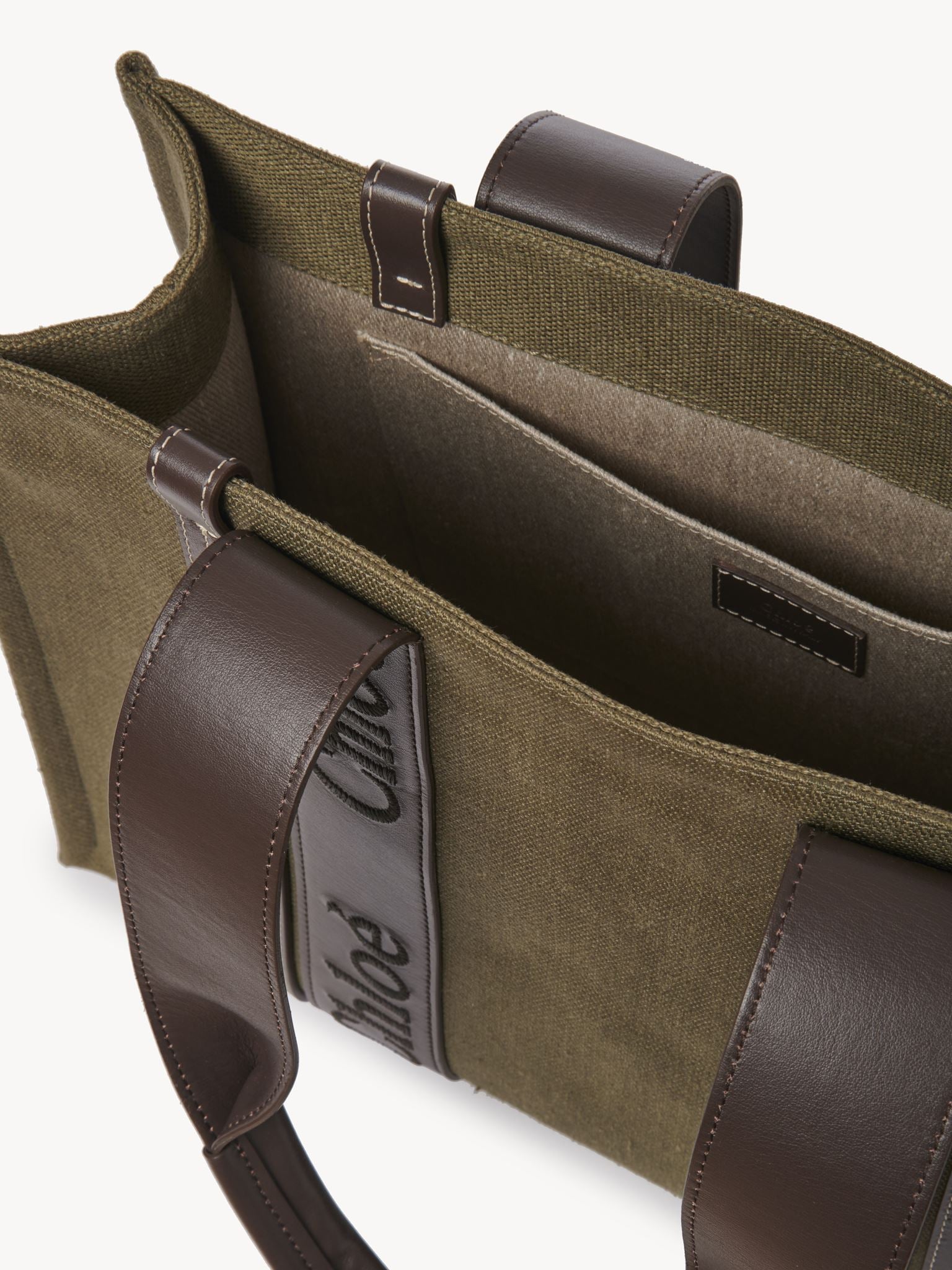 Sac cabas Woody en lin - Warm Green