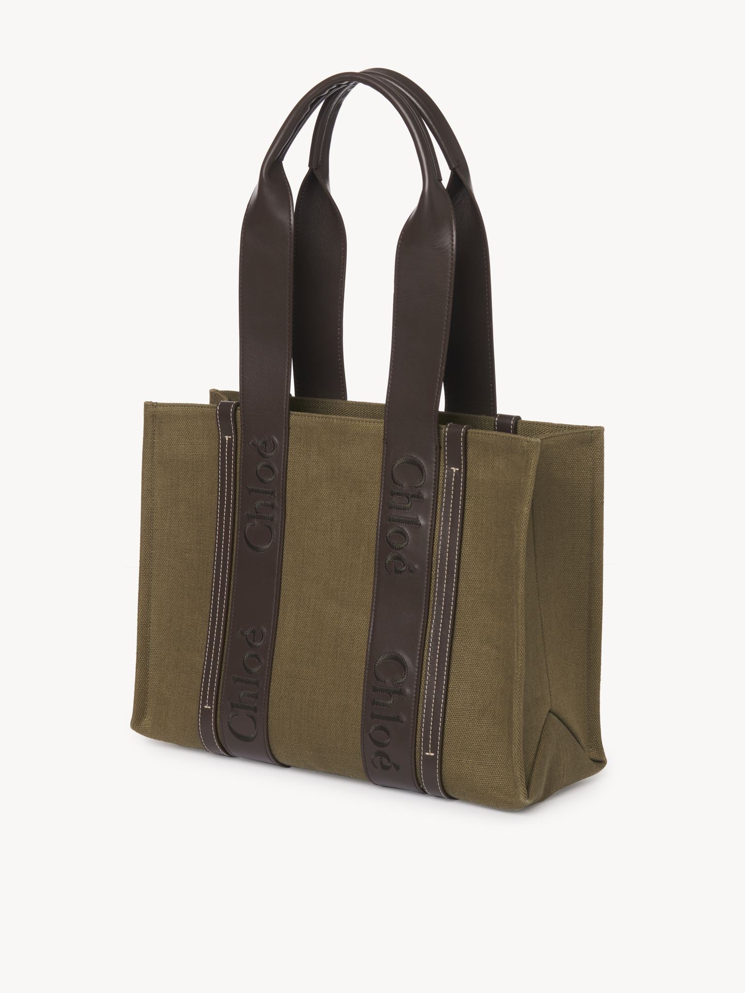 Sac cabas Woody en lin - Warm Green