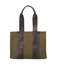 Sac cabas Woody en lin - Warm Green