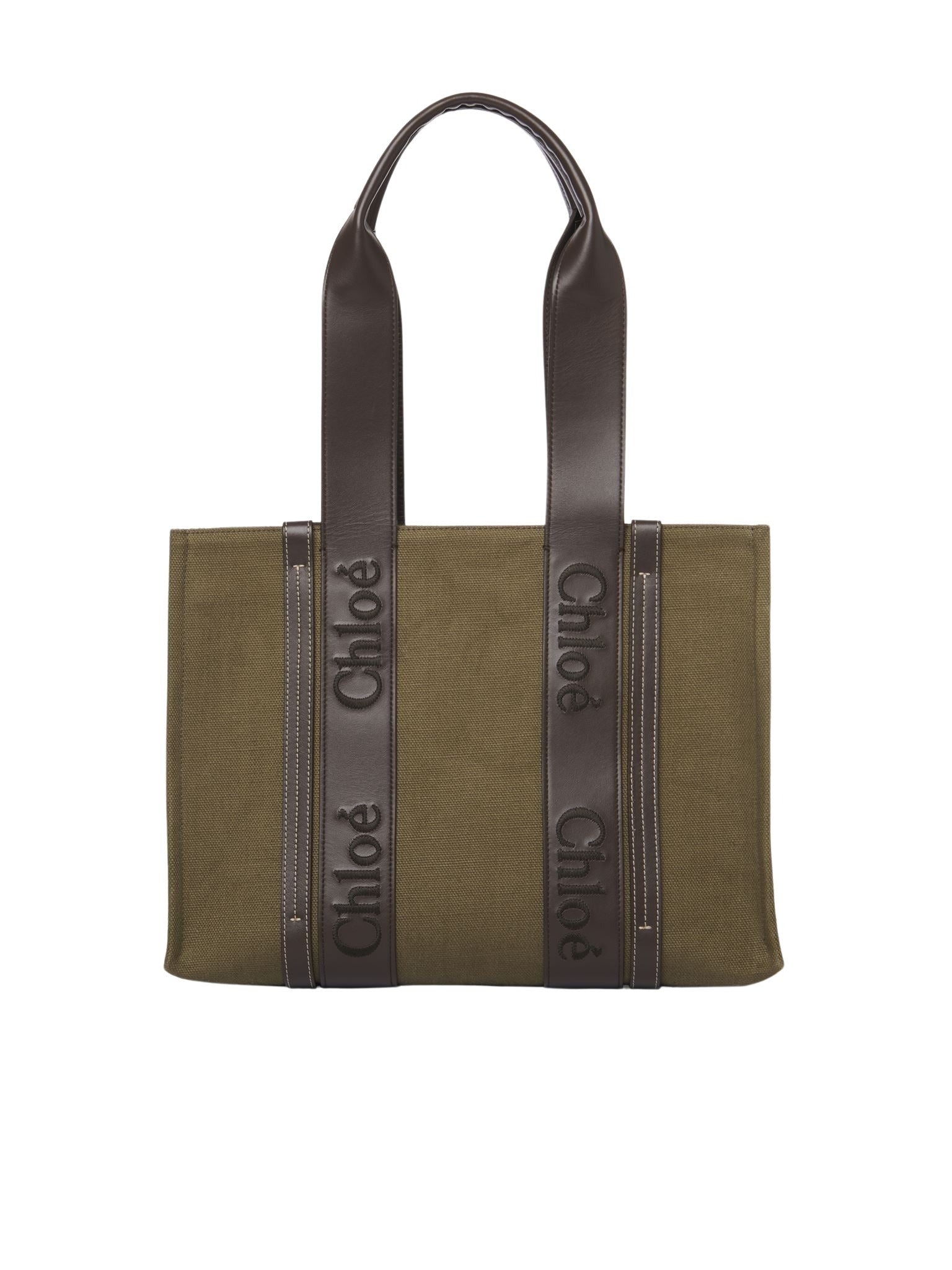 Sac cabas Woody en lin - Warm Green