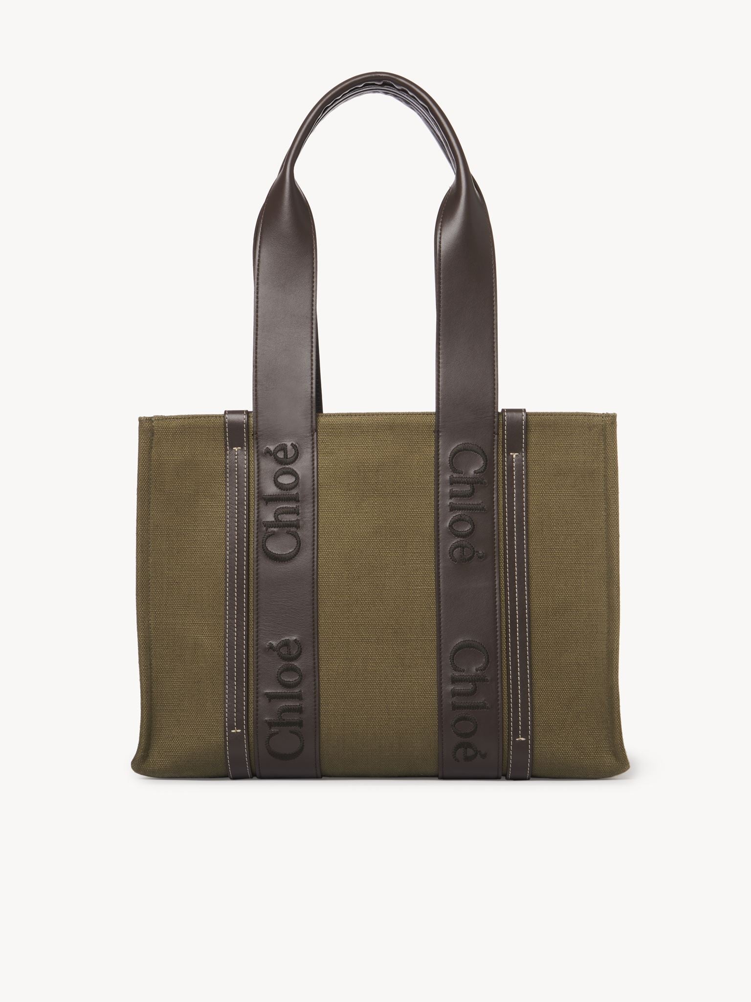 Sac cabas Woody en lin - Warm Green