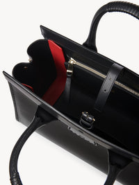 Grand sac cabas Edith en cuir - Black