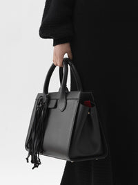 Grand sac cabas Edith en cuir - Black