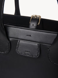 Grand sac cabas Edith en cuir - Black
