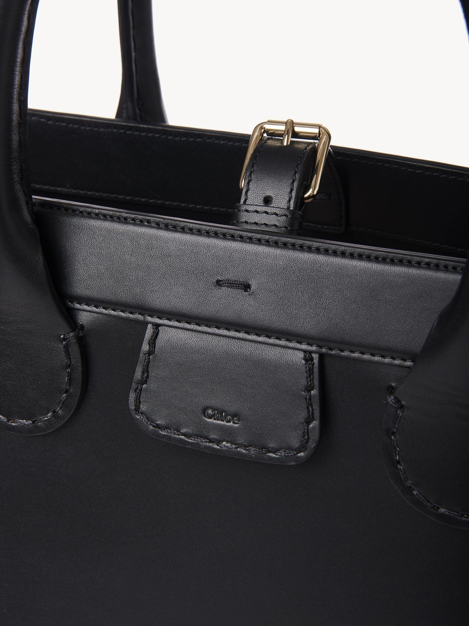 Grand sac cabas Edith en cuir - Black