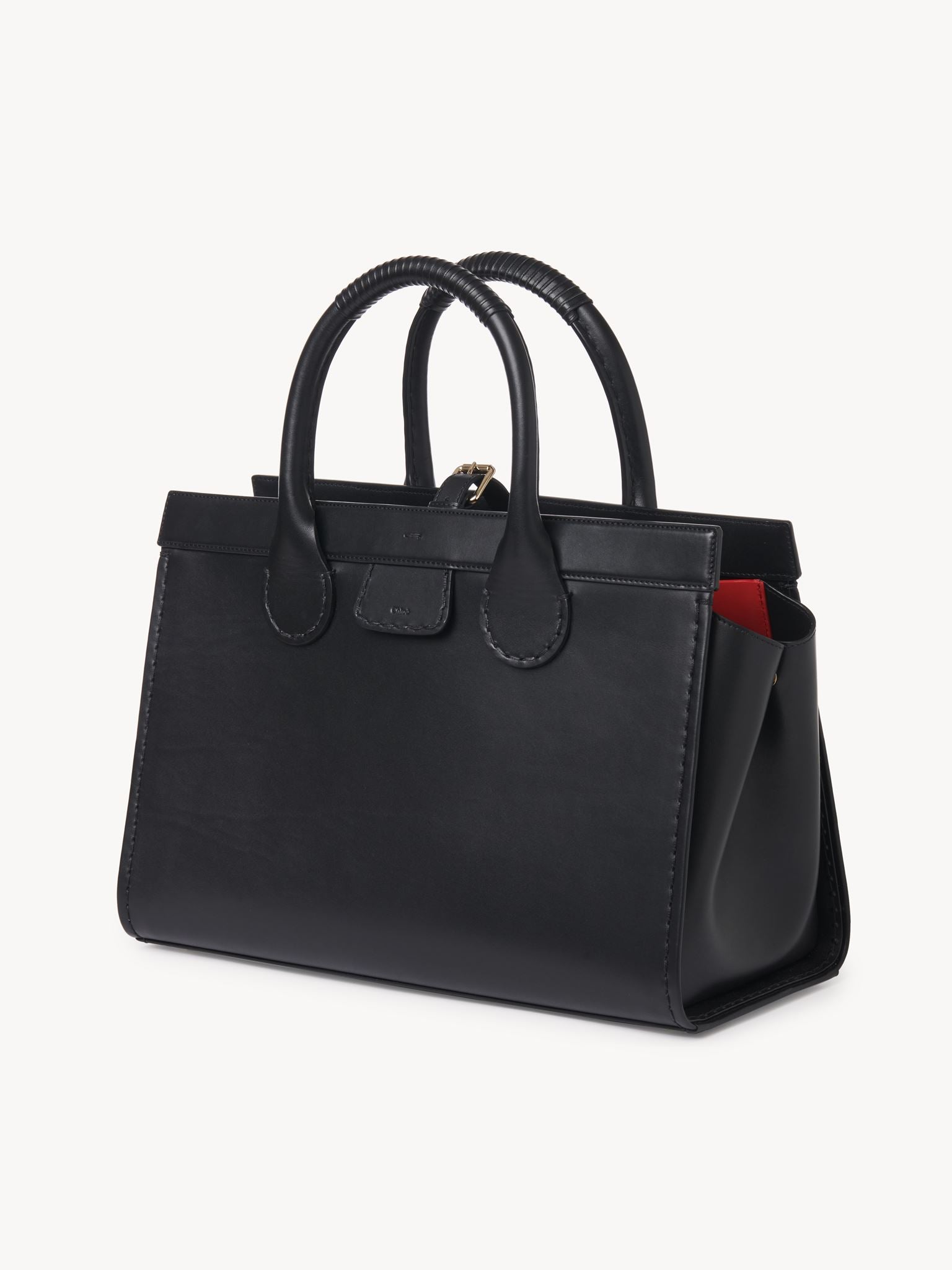 Grand sac cabas Edith en cuir - Black