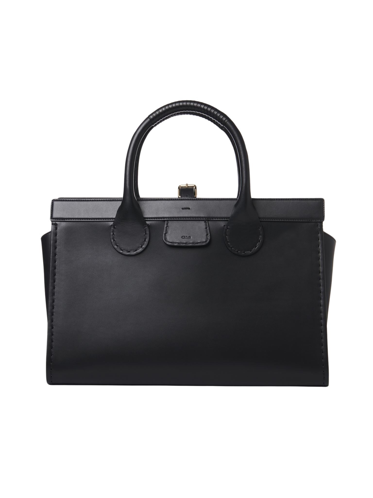 Grand sac cabas Edith en cuir - Black